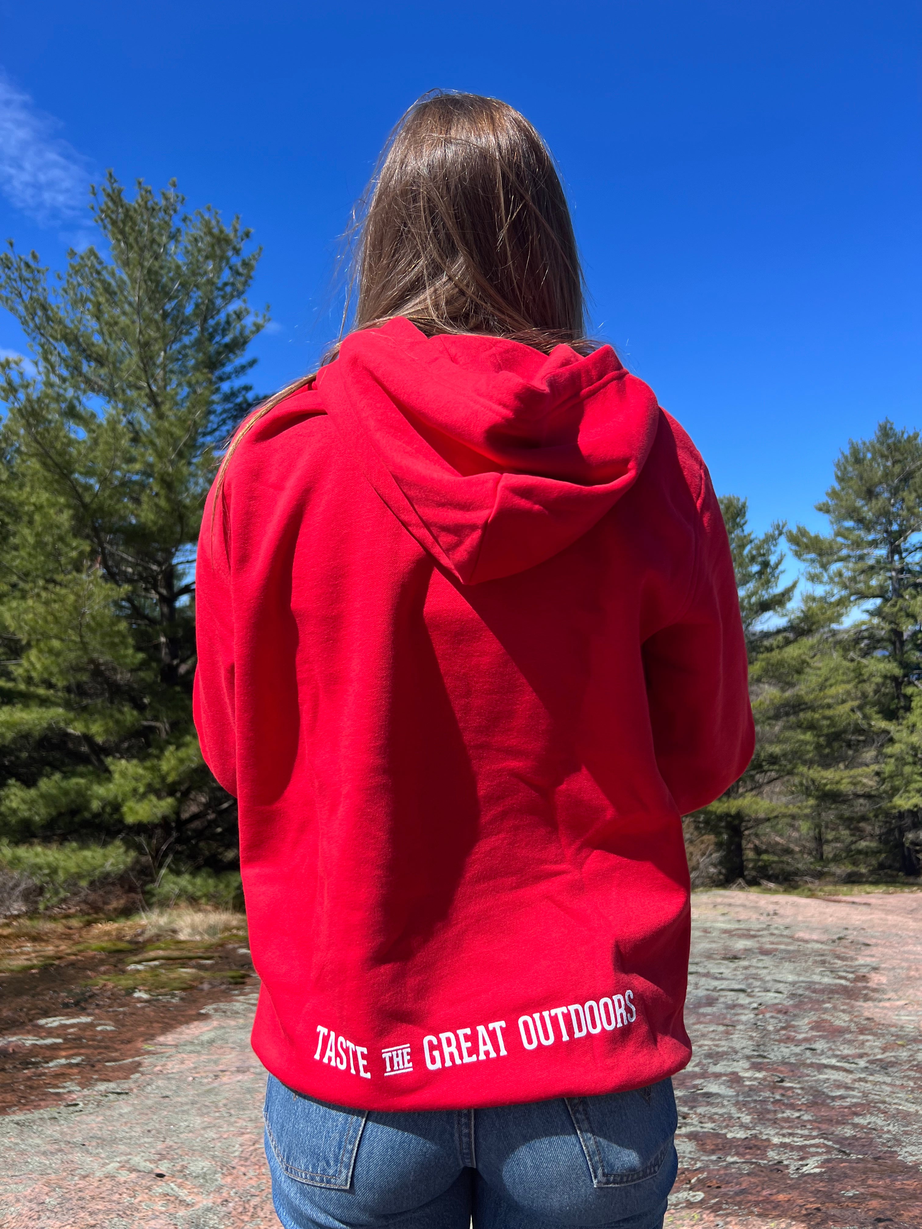 Lake of Bays Logo - Red Heavy Hoodie