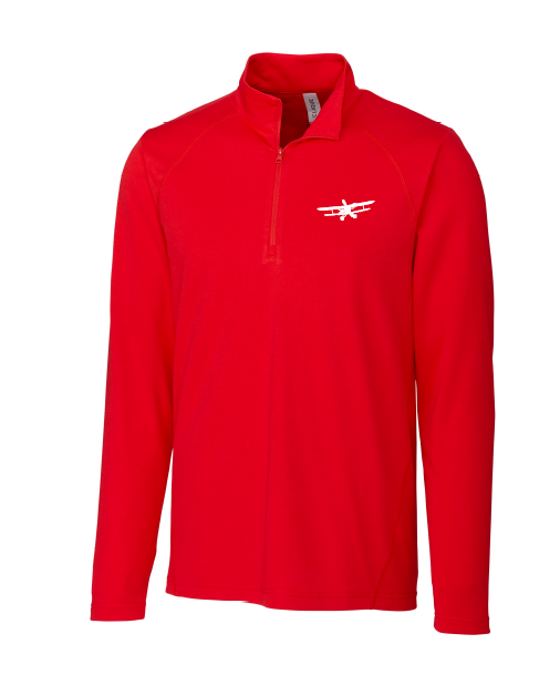 Light 1/4 Zip Pull Over - Red