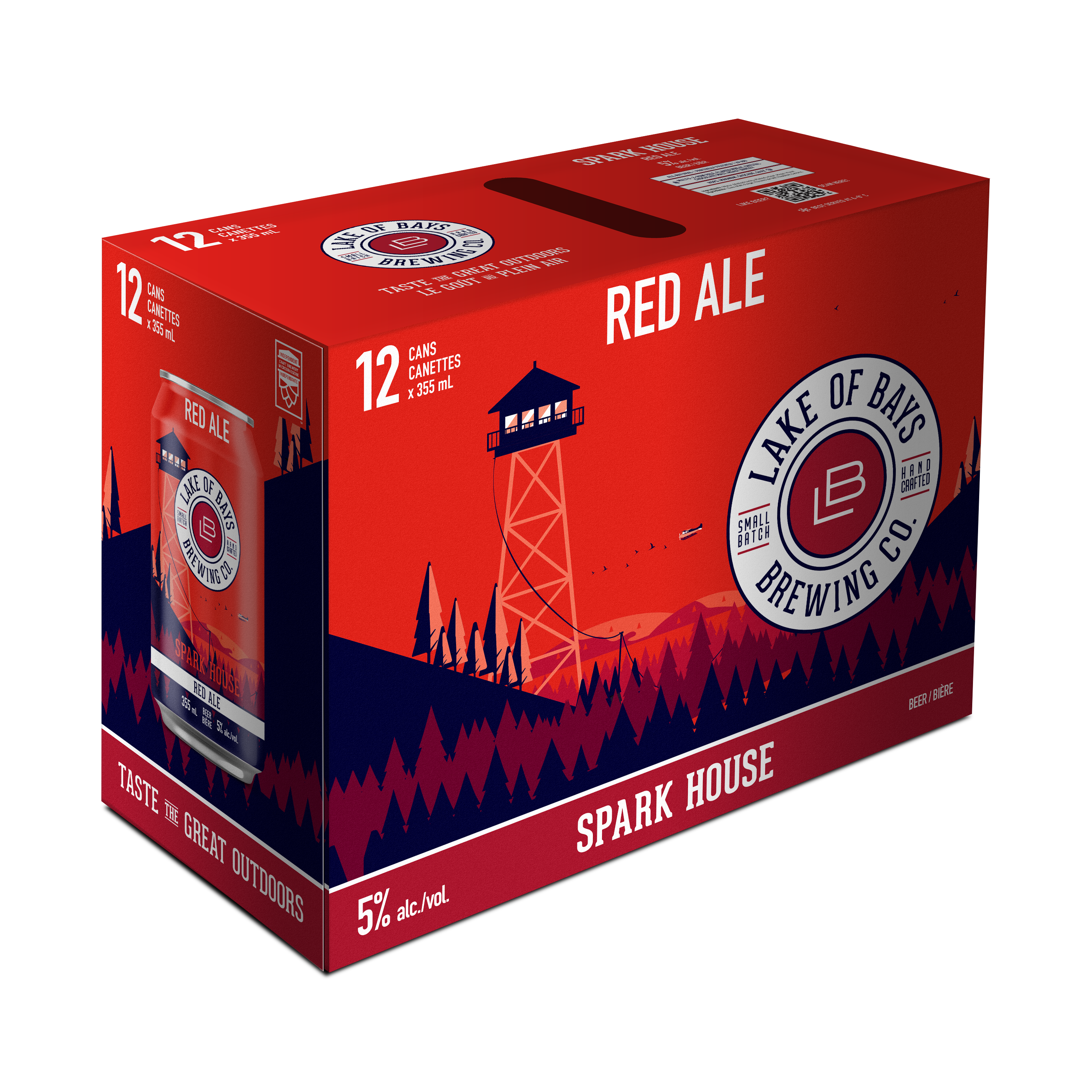 Lake of Bays Brewing Red Ale Beer 355ml 12 pack